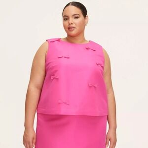 Kate Spade x Target 2X Pink Bow Shell Tank Top Shirt Blouse 2XL Plus Extra Large